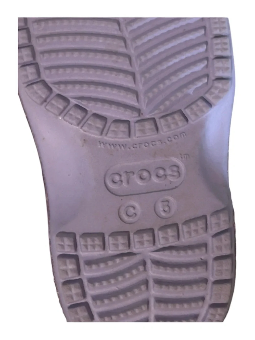 Butterfly toddler crocs size 5 toddler